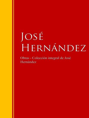 cover image of Obras de José Hernández